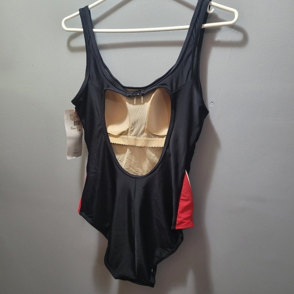 Krista Black with Red Accent Swimsuit - Picture 3 of 5